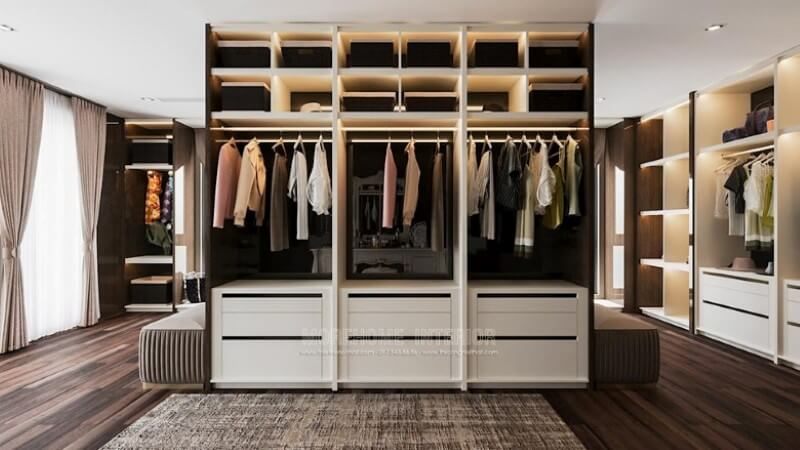 Morehome cung cấp tủ quần áo gỗ hiện đại với sự bố trí công năng hợp lý.
